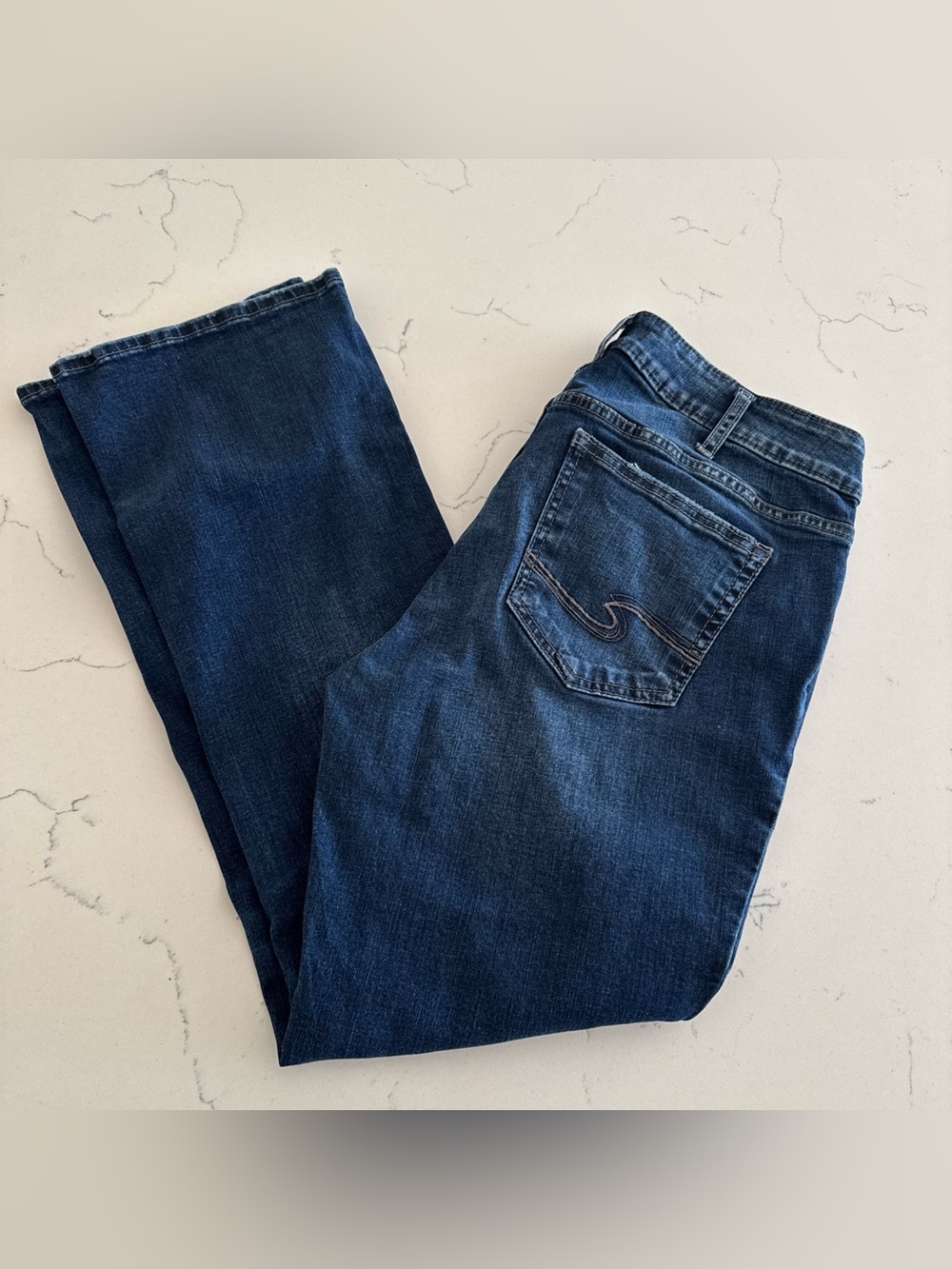 Silver Jeans Co Women's Suki Slim Bootcut Size 14 34 x 30 Inseam Mid Rise